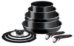 Tefal Ingenio L1599143, Blandset, Svart, Aluminium, Titan, Svart, Glas