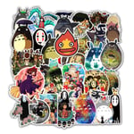 50pcs/Pack Waterproof Cartoon Totoro Spirited Away Girl Stickers For Skateboard Suitcase Guitar Graffiti Laptop Sticker Kids Toy
