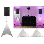 Gorilla White Tripod DJ PA Speaker Stand Lighting Scrim Screens Pair For Wedding