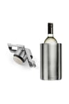Stainless Steel Champagne Sealer & Wine Cooler Set