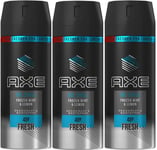 3 x Axe Deodorant Body Spray150ml - Ice Chill