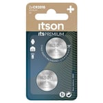 ITSON, CR2016 battery, 3V, coin lithium battery, pack of 2, best for car keys, watches and heart rate monitors
