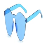 Sunglasses Lens Sunglasses Women Transparent Plastic Glasses Men Style Sun Glasses Clear Candy Color Blue