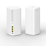 Tenda Nova MX12 AX3000 Mesh Wi-Fi 6 System - 5000sq ft Wi-Fi Coverage - Whole Home Wi-Fi Mesh System - 1.7 GHz Quad-Core CPU - HE160 - Dual-Band Gigabit Mesh Network for 160+ Devices - 2-Pack