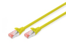 CAT 6 S-FTP patch cord, Cu, LSZH AWG 27/7, length 0.5 m, color yellow