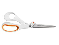 Fiskars Amplify Razor Edge, All Purpose Scissors, Length: 21 cm, Stainless Steel Blade/Plastic Handles, White/Orange, 1005223