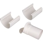 11&quot; x 90 mm Pip justerbar vit Plastmo