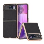 Äkta läder + PC-fodral för Motorola Razr 40