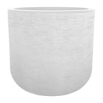 Plastique - Pot rond 40 cm GraphitUp - 32,5 l - Blanc ceruse - EDA