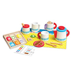 Melissa & Doug Steep & Serve Wooden Toy Tea Set | Wooden Toys | Pretend Play | Wooden Food | 3+ | Gift for Boy or Girl
