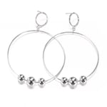 Unika Långa Silver Örhängen - Cirklar / Ringar & Blanka Kulor Silver