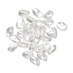 Platta akrylpärlor med en look av sötvattenspärlor 10x8 mm 30 st