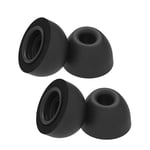 (2-Pair) Tencloud Ear Caps Compatible with Airpods Pro Earphone Tips Soft Memory Foam Earphones Earbuds Earplugs Eartips Cover Ear Cushions Covers Eargels for Airpods Pro/Airpods 3 (Medium, Black)