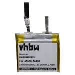 vhbw Batterie compatible avec Polar M400, M430 smartwatch montre connectée bracelet fitness (190mAh, 3,8V, Li-polymère)