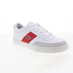 Lacoste Court-Master Pro 2221 Mens White Leather Lifestyle Trainers Shoes