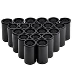 KUPINK 20pcs 35mm Caliber Black Plastic Film Canisters Camera Film Canisters with Caps