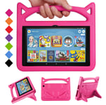 Fire HD 8 Case 2020, All-New Fire HD 8 Plus Tablet Case Cover for Kids 10th Generation(2020 Release), DJ&RPPQ Light Weight Shock Proof Handle Friendly Stand Kids Proof Protective Cover-Pink
