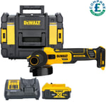 DeWalt DCG409 18V FlexVolt 125mm Angle Grinder + 1 x 5AH Battery, Charger & Case