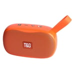 Enceinte Bluetooth Portable Style Tissé Avec Subwoofer AUX TF USB FM Orange YONIS