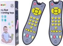 Leantoys Interactive Tv Remote Control For Toddler Educational Light Sound