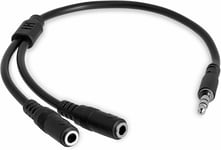 Slim Audio Splitter Y Cable and Headphone Extender 3.5mm Audio Extension Cable