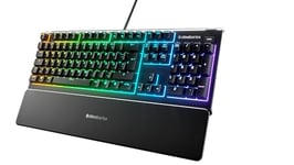 SteelSeries Apex 3 - Gaming Keyboard - 10-Zone RGB Lighting - Premium Magnetic Wrist Rest - German QWERTZ Layout