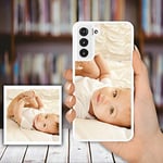 i-Tronixs® Personalised Baby Photo/Image Protective Hard Cover Scratch Impact and Shockproof Case Compatible with Samsung Galaxy S20 FE White
