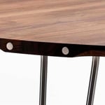 Naver Collection - GM 6653 Utdragbart bord, 240 x 120 cm, Oljad valnöt, Skiva med Corian-topp, Skiva utan iläggsskiva, Ben i rostfritt stål
