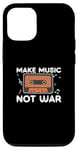 Coque pour iPhone 12/12 Pro Funny Make Music Not War Producteur de bande sonore Ingénieurs audio