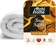 Rohi Cosy Night Double Soft Like Down Duvet -10.5 Tog Winter Warm Quilt - Washable Microfibre Duvet(White)