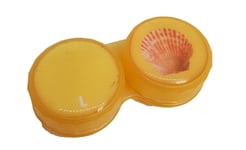 Beach Sea Shell Flat Contact Lens Storage Soaking Case - L+R Marked - UK Made
