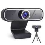 Webcam with Microphone for Laptop 2K FHD - VORROT 30fps Web Camera with Tripo, Dual Noise Canceling Microphone, Plug and Play USB Streaming Webcams for PC, Desktop, Mac, Windows, Skype, YouTube