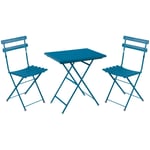 EMU Arc En Ciel Steel Garden Bistro Table and Chairs Set