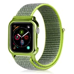 Apple Watch Series 4 40mm durable nylon watch band - Green / Silver