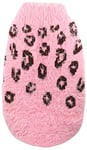 Hip Doggie HD-7fscp-M Feather Soft Cheetah Sweater – Pull pour Chien, M, Rose