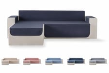 Todocama Housse de canapé matelassée à Losanges, Respirante, Facile à Nettoyer (Gris foncé, méridienne Gauche 240 cm)
