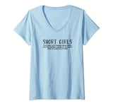 Short Girls God Only Lets Things Grow Until They're Perfect V-Neck T-Shirt