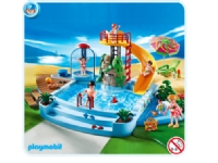 Playmobil basseng med vannsklie, 36 cm, 57 cm, 20 cm, Plastik, Flere