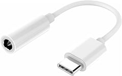 PremiumCord USB-C to StereoJack 3.5 mm Adapter with DAC Chip, Headphone Adapter, USB 3.2 Type C Male to Jack Jack Female, AUX Audio, Compatible with All Android and iOS Devices, White, 10 cm