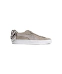 Puma Womens Suede Bow Trainers - Grey - Size UK 3.5