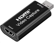 PremiumCord HDMI Capture/Grabber pour enregistrer des signaux vidéo/Audio sur Un Ordinateur, 4K Résolution @ 30 Hz, Full HD @ 30 Hz, Plug-and-Play