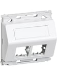 LK opus 66 dataoutlet for 2x actassi rj45 1 modul angled w