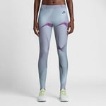 Women’s Nike Sportswear Printed Leggings Sz S Grey Purple Blue 842447 449