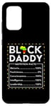 Coque pour Galaxy S20+ Black Daddy Nutrition Facts Juneteenth King Dad Fête des pères