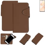 Protective cover for Realme C31 flip case faux leather brown mobile phone case w