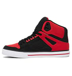 DC Shoes Pure, Basket Homme, Fiery Rouge/Blanc/Noir, 42.5 EU