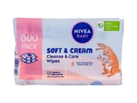Nivea - Baby Soft & Cream Cleanse & Care Wipes - For Kids, 2x57 pc