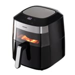 7L Air Fryer With Viewing Window Digital Controls 8 Presets Black