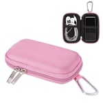 AGPTEK MP3 Player Case,Hard travel case for 1.8 inch MP3 Player ,earphones USB cable memory card U disk-Pink