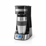 Single Serve 1 Cup Coffee Maker with Timer Auto Off Drip Stop + 420ml Travel Mug